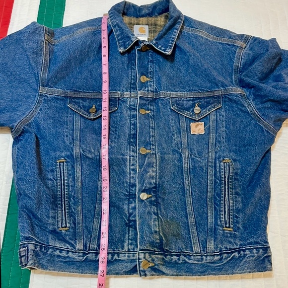 Vintage Carhartt J11 DST Blanket Lined Denim Workwear Jacket USA Men’s Sz Large - Picture 10 of 10